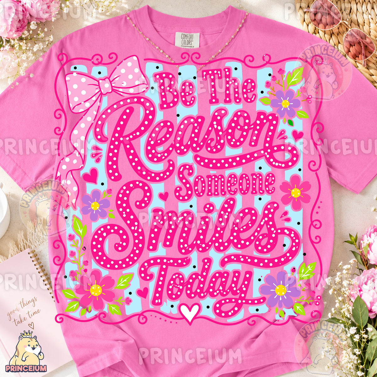 Be The Reason Someone Smiles Today Sublimation Design PNG Floral Inspirational Digital Download NEW26