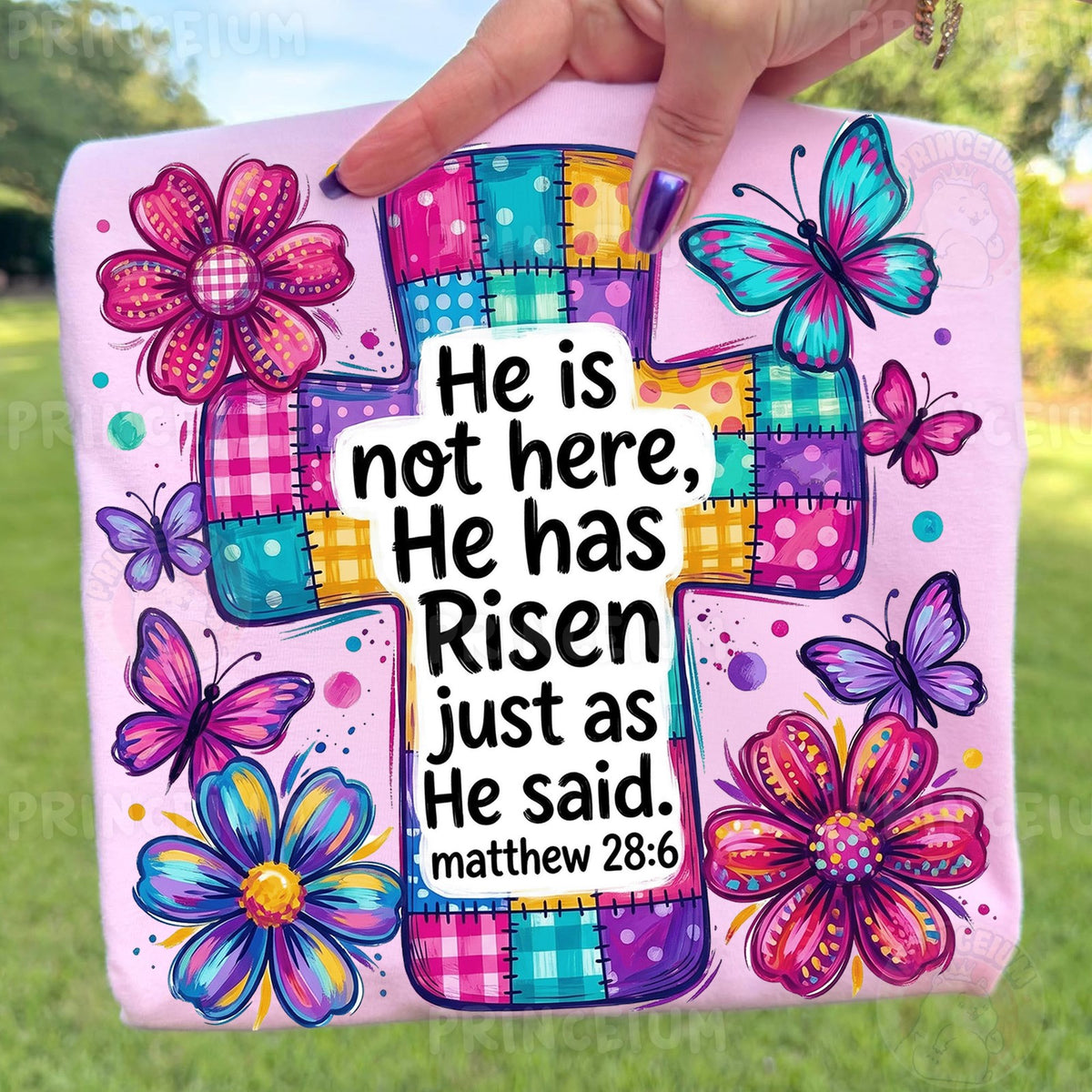 He Has Risen Patchwork Cross