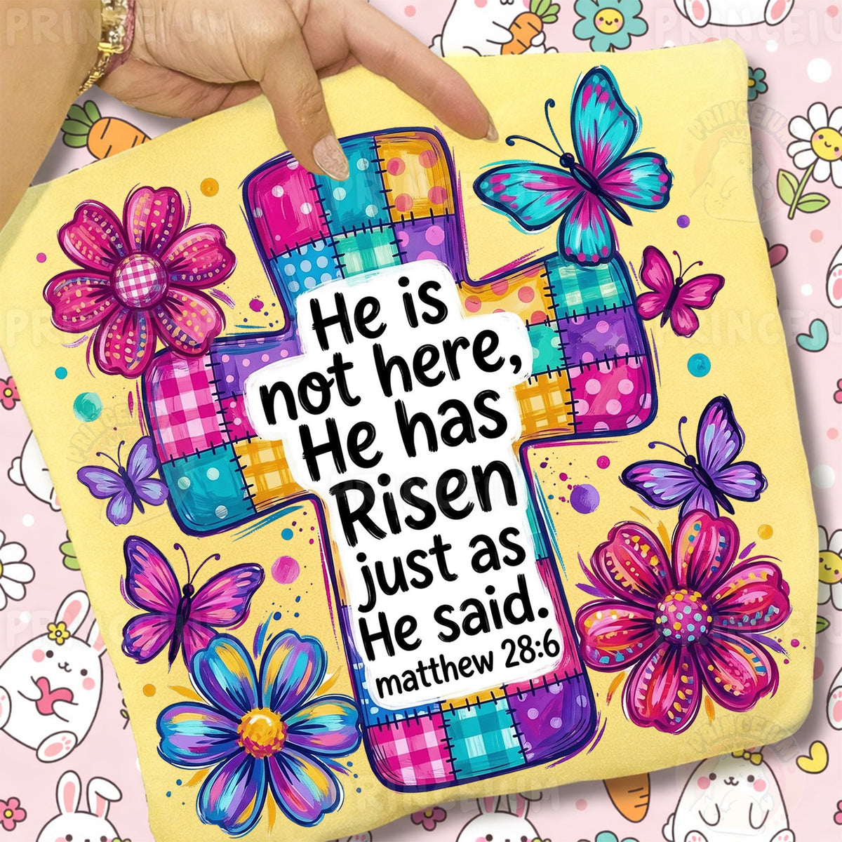 He Has Risen Patchwork Cross