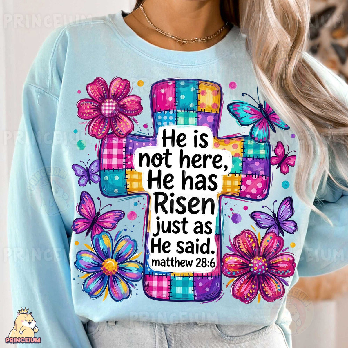 He Has Risen Patchwork Cross