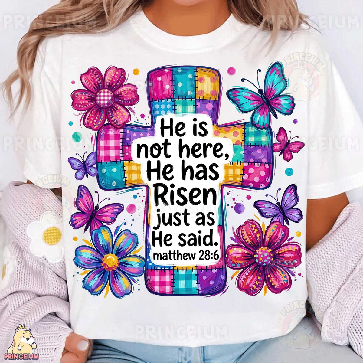 He Has Risen Patchwork Cross