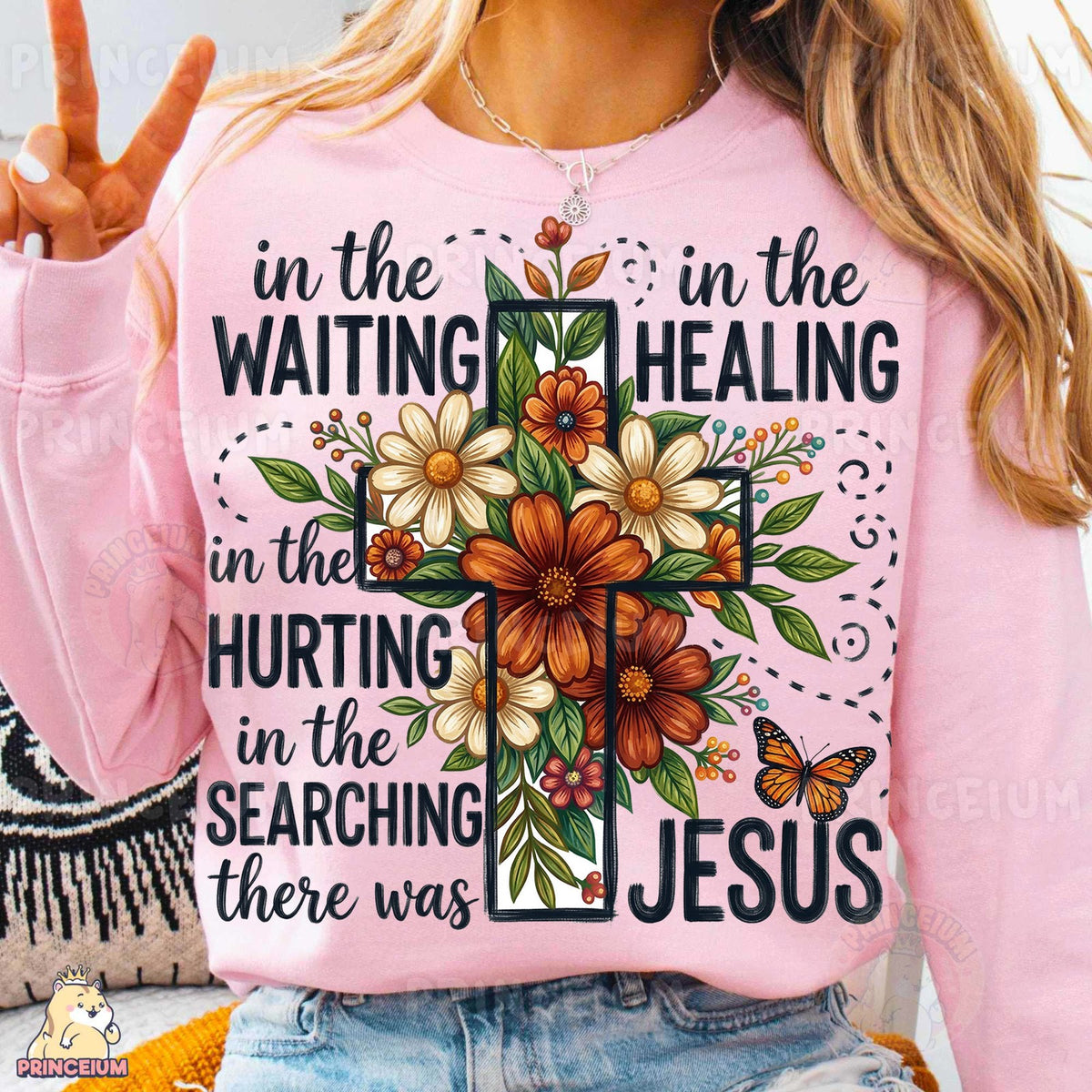 In the Waiting Floral Cross