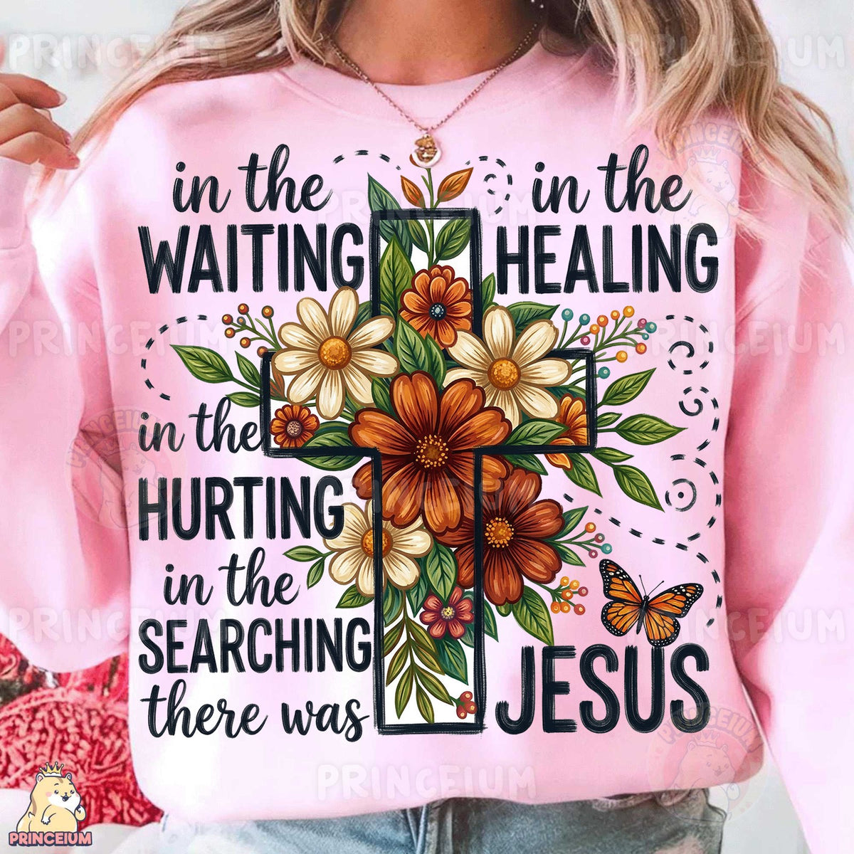 In the Waiting Floral Cross