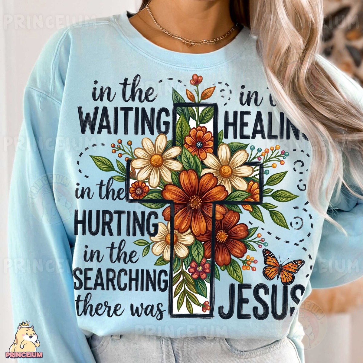 In the Waiting Floral Cross