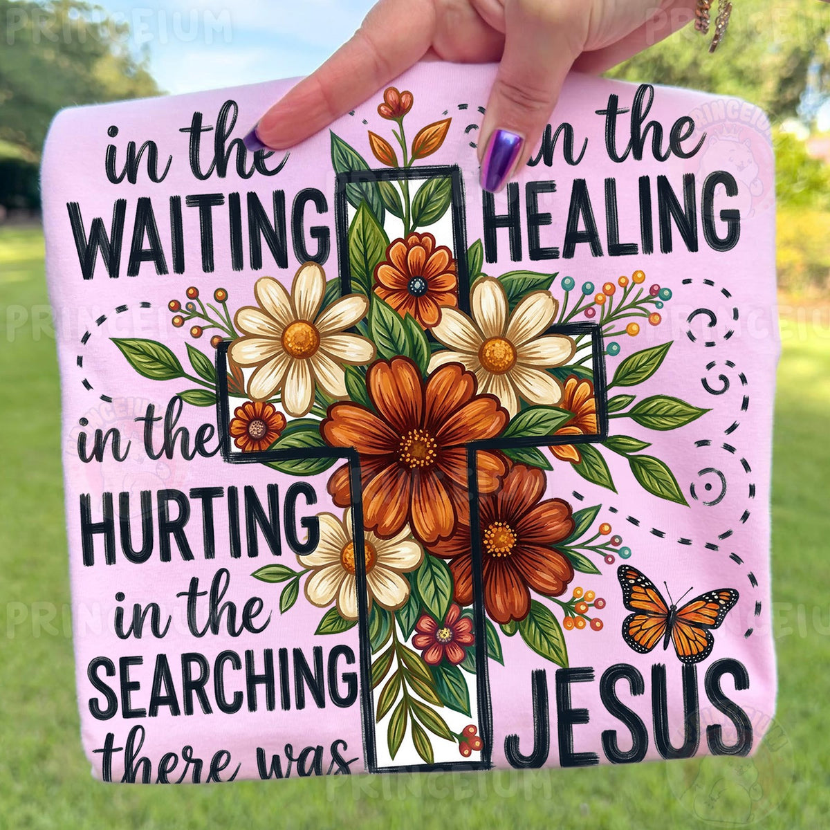 In the Waiting Floral Cross