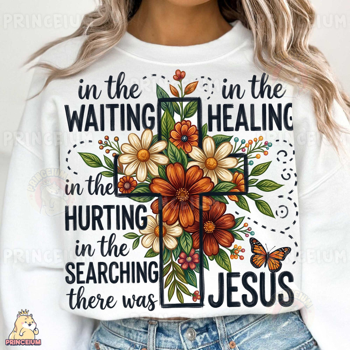 In the Waiting Floral Cross