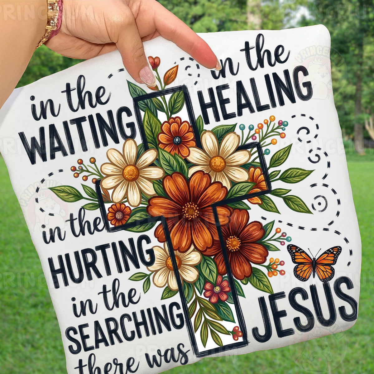 In the Waiting Floral Cross