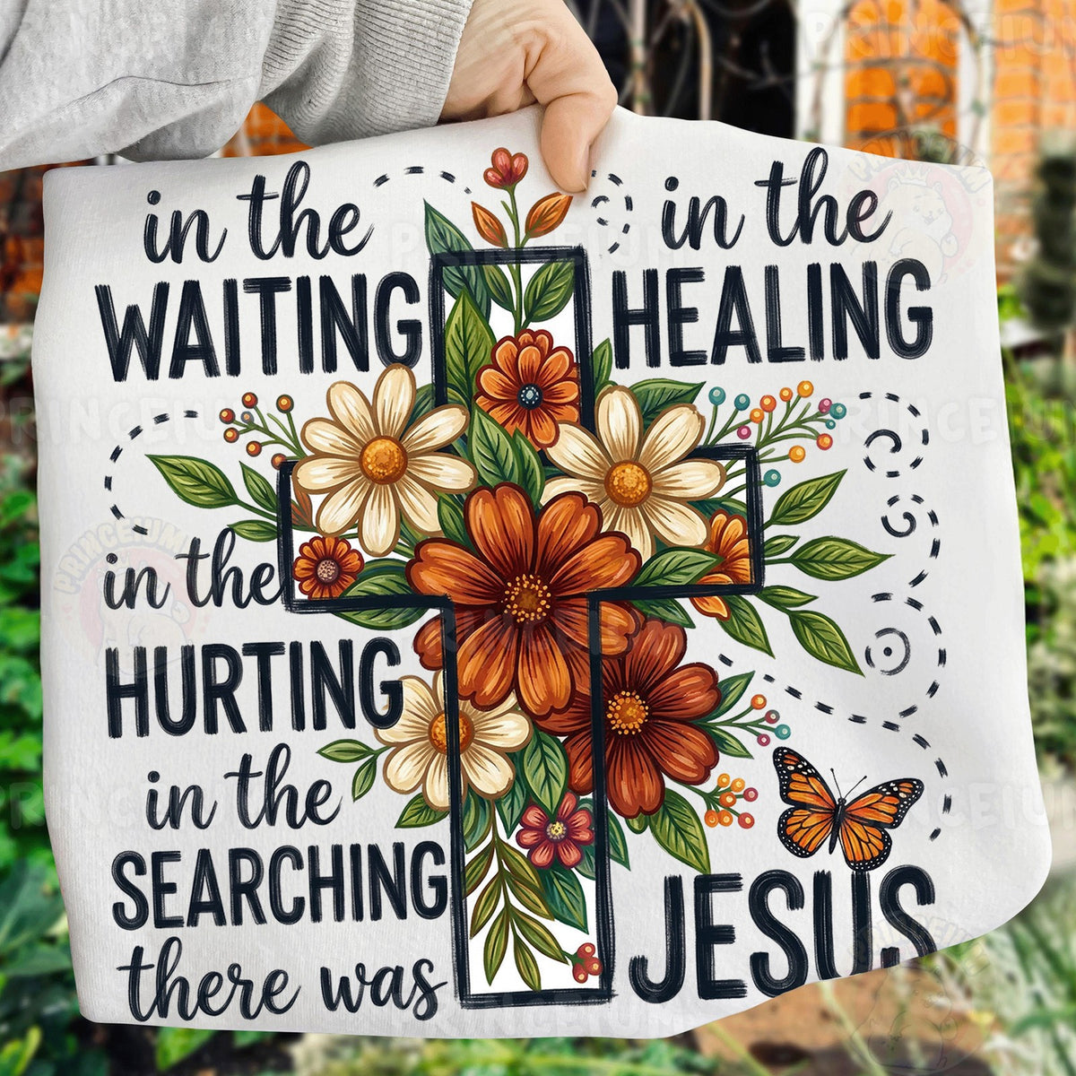In the Waiting Floral Cross