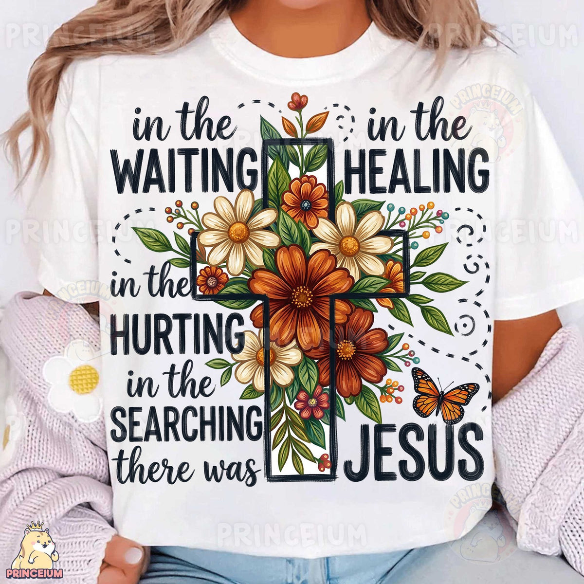 In the Waiting Floral Cross