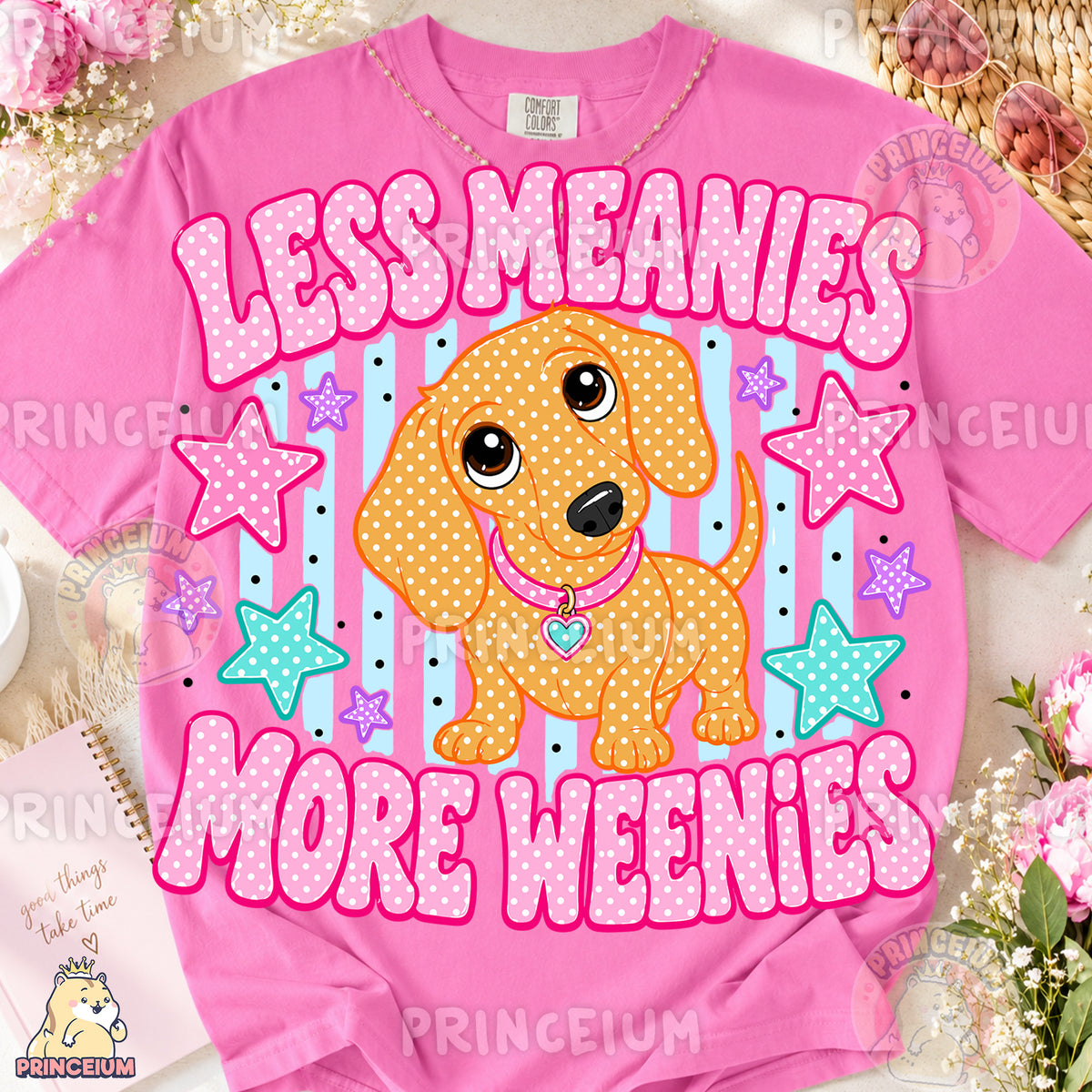 Less Meanies More Weenies Sublimation Design PNG Dachshund Digital Download NEW26