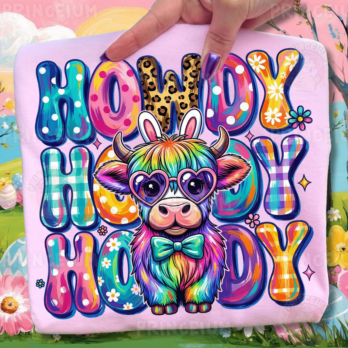 Howdy Easter Highland Cow