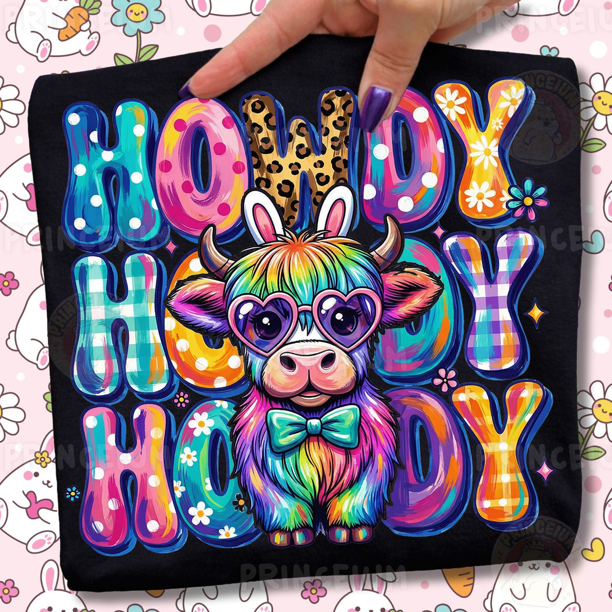 Howdy Easter Highland Cow