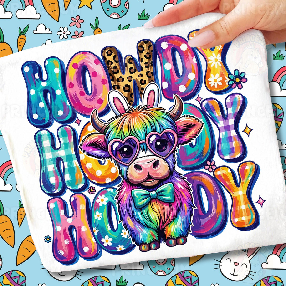 Howdy Easter Highland Cow