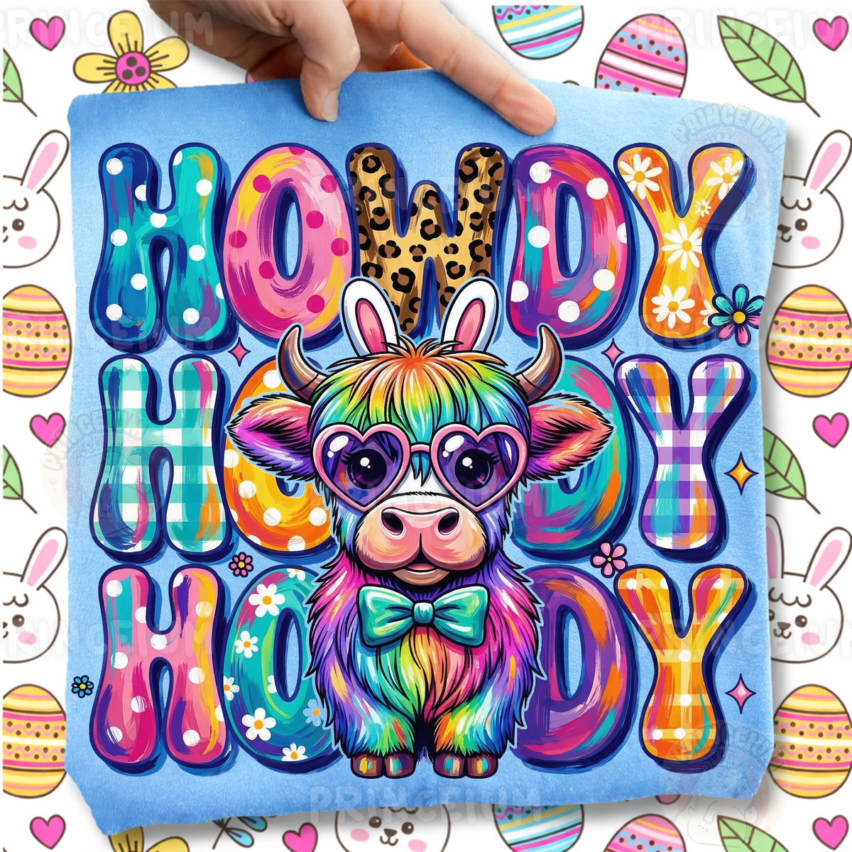 Howdy Easter Highland Cow