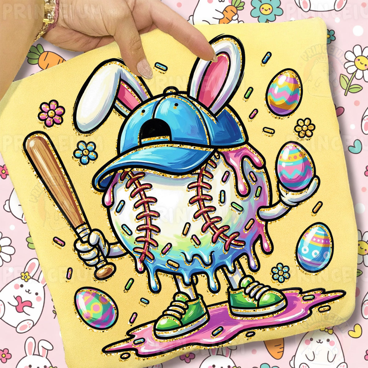Easter Bunny Baseball Drip