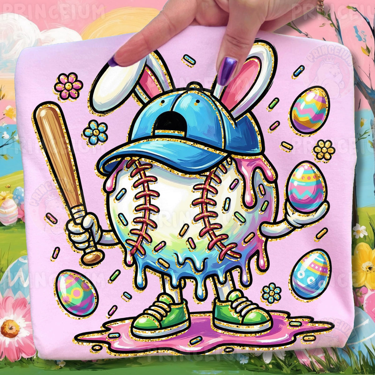 Easter Bunny Baseball Drip