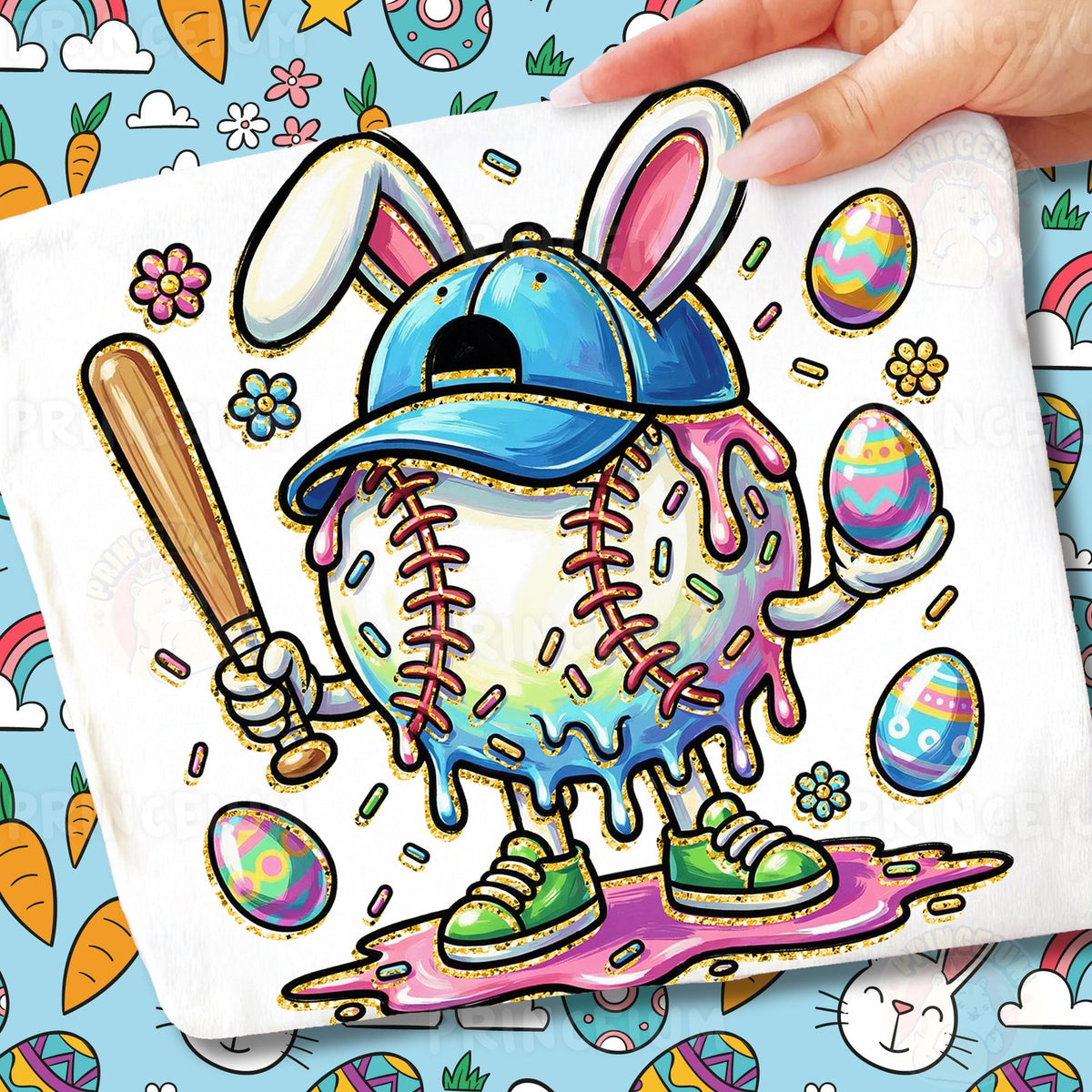 Easter Bunny Baseball Drip