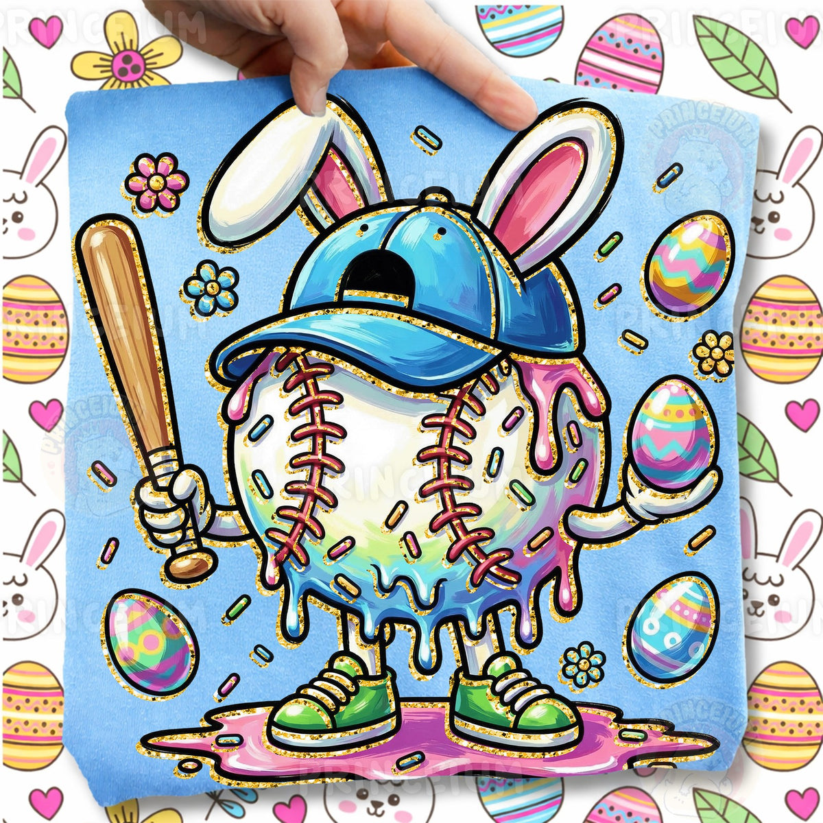 Easter Bunny Baseball Drip