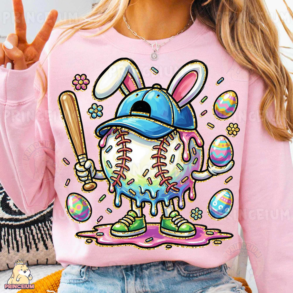 Easter Bunny Baseball Drip
