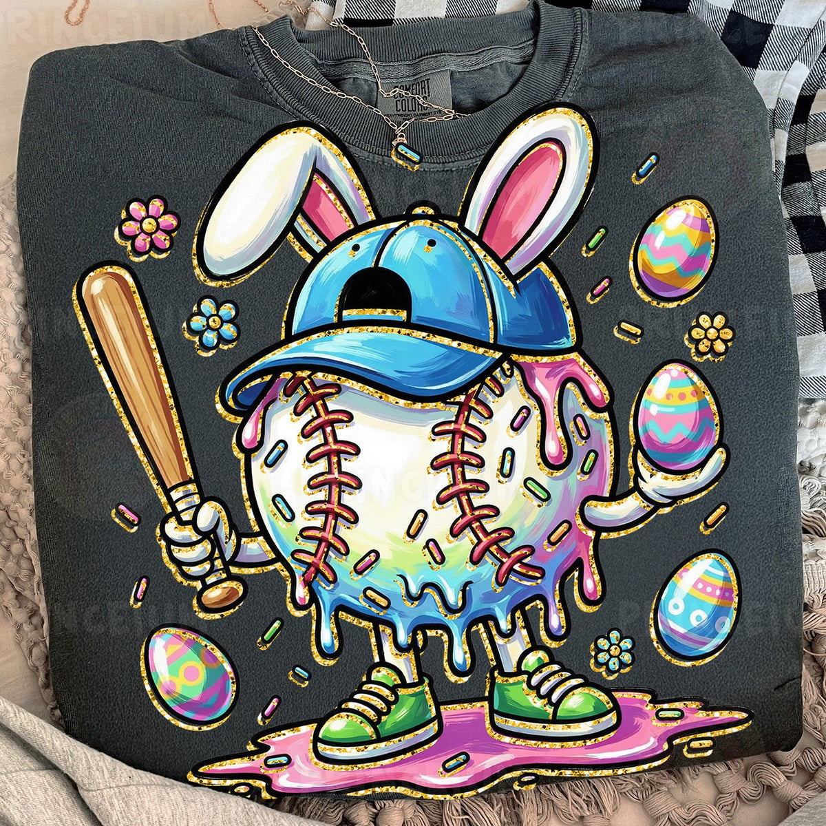 Easter Bunny Baseball Drip