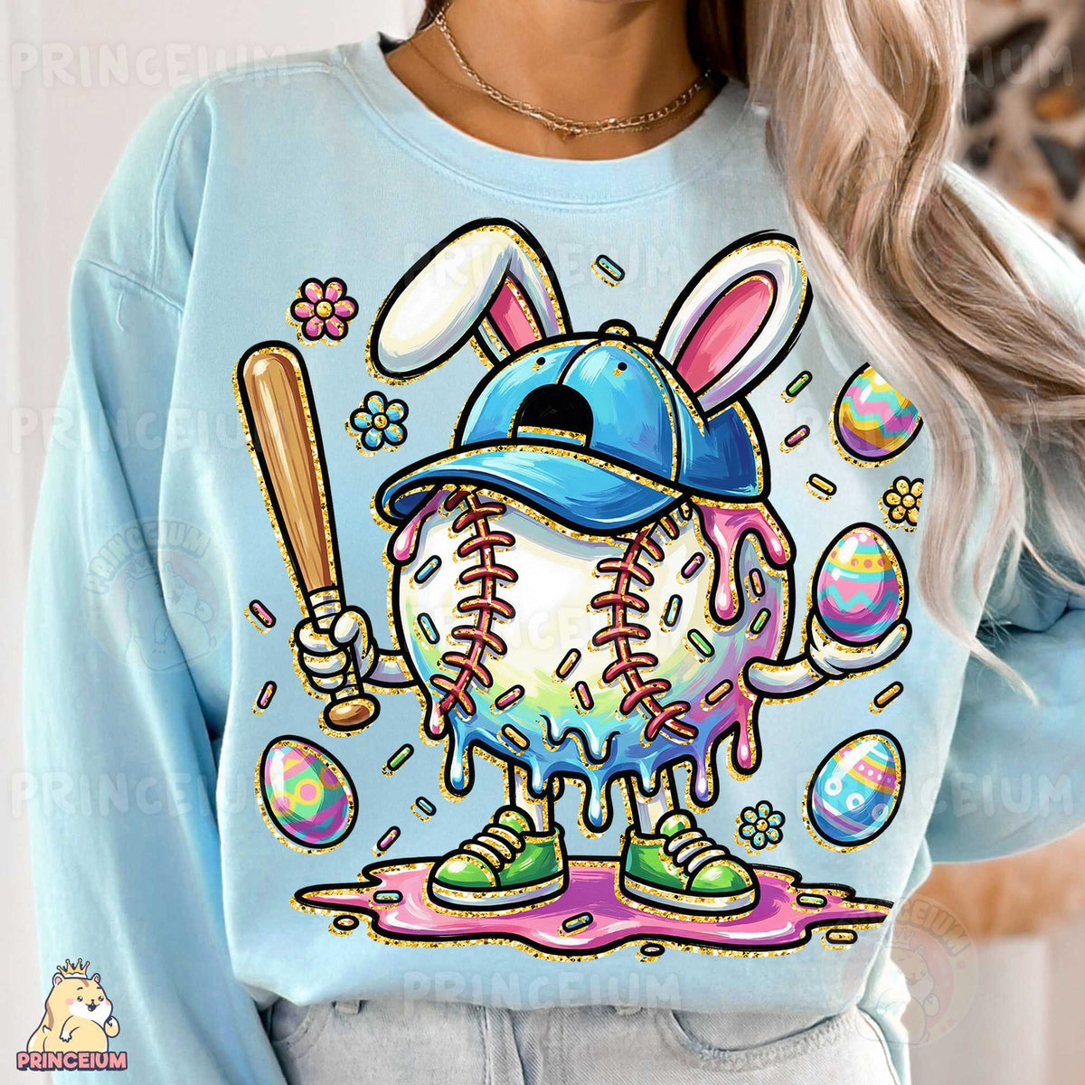 Easter Bunny Baseball Drip