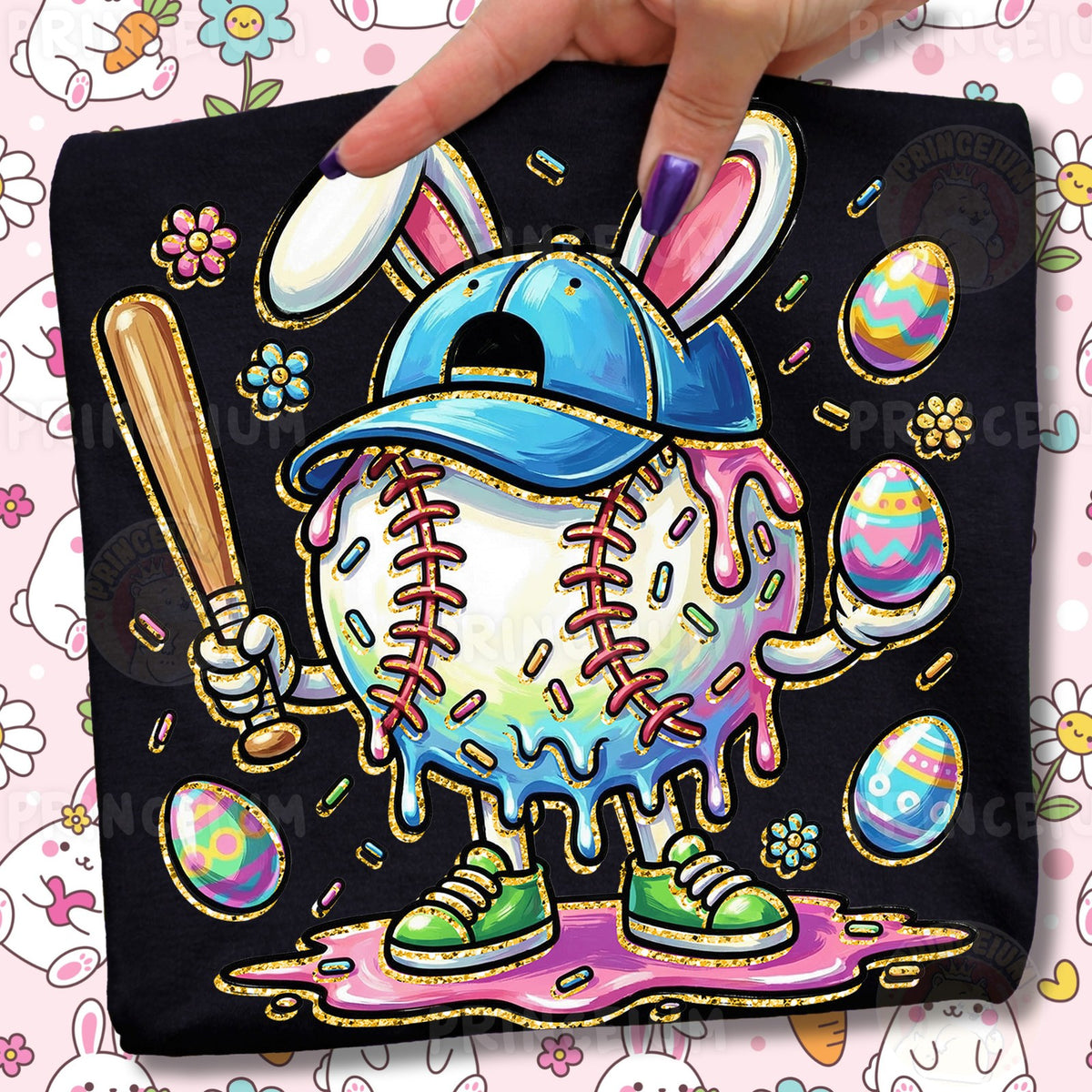 Easter Bunny Baseball Drip