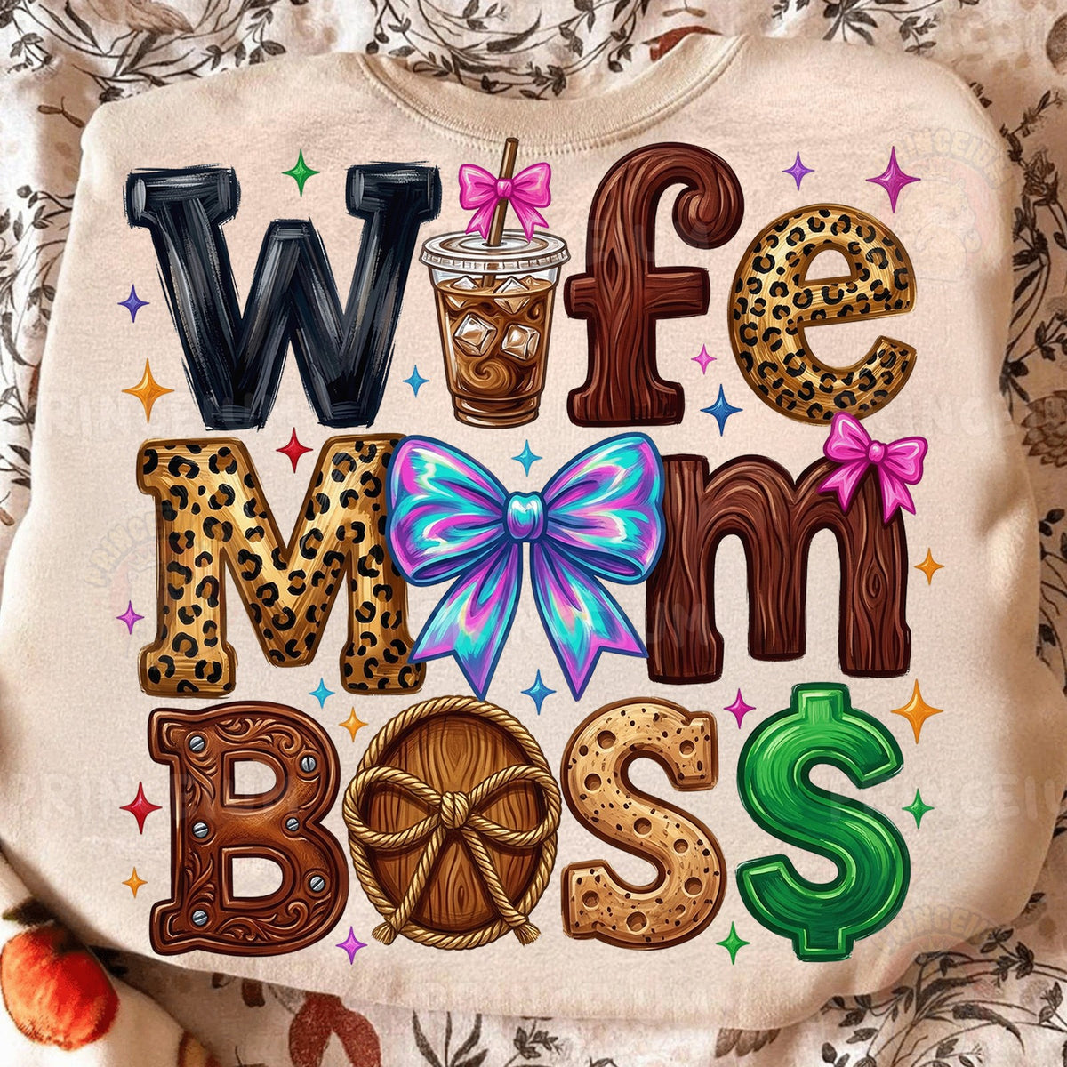 Wife Mom Boss Coffee Design