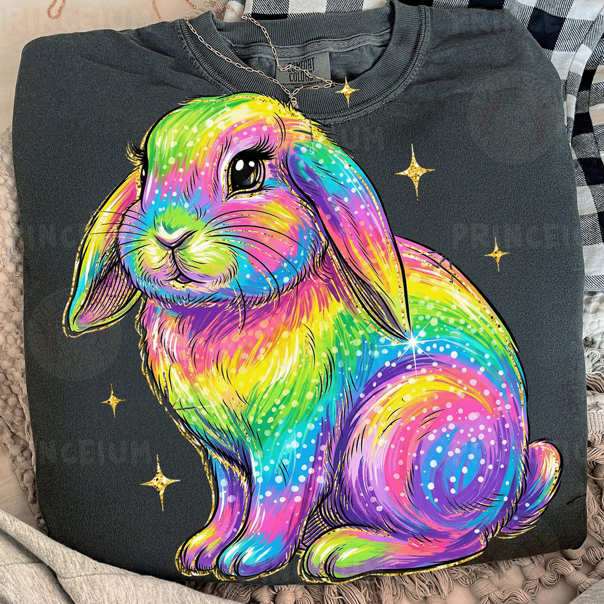 Rainbow Glitter Lop Bunny