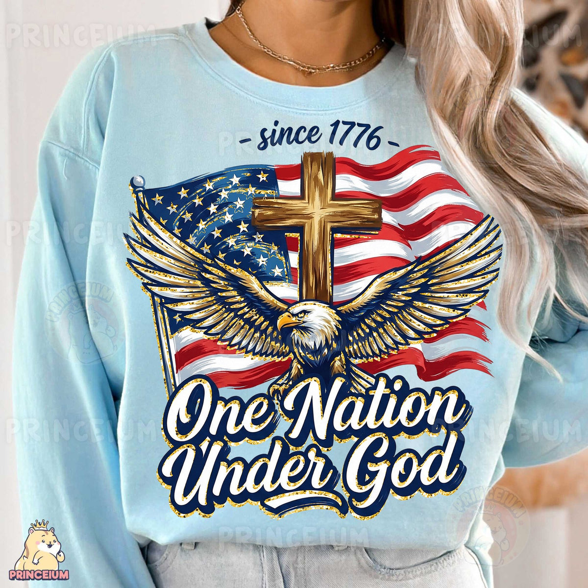 Patriotic Eagle One Nation Under God
