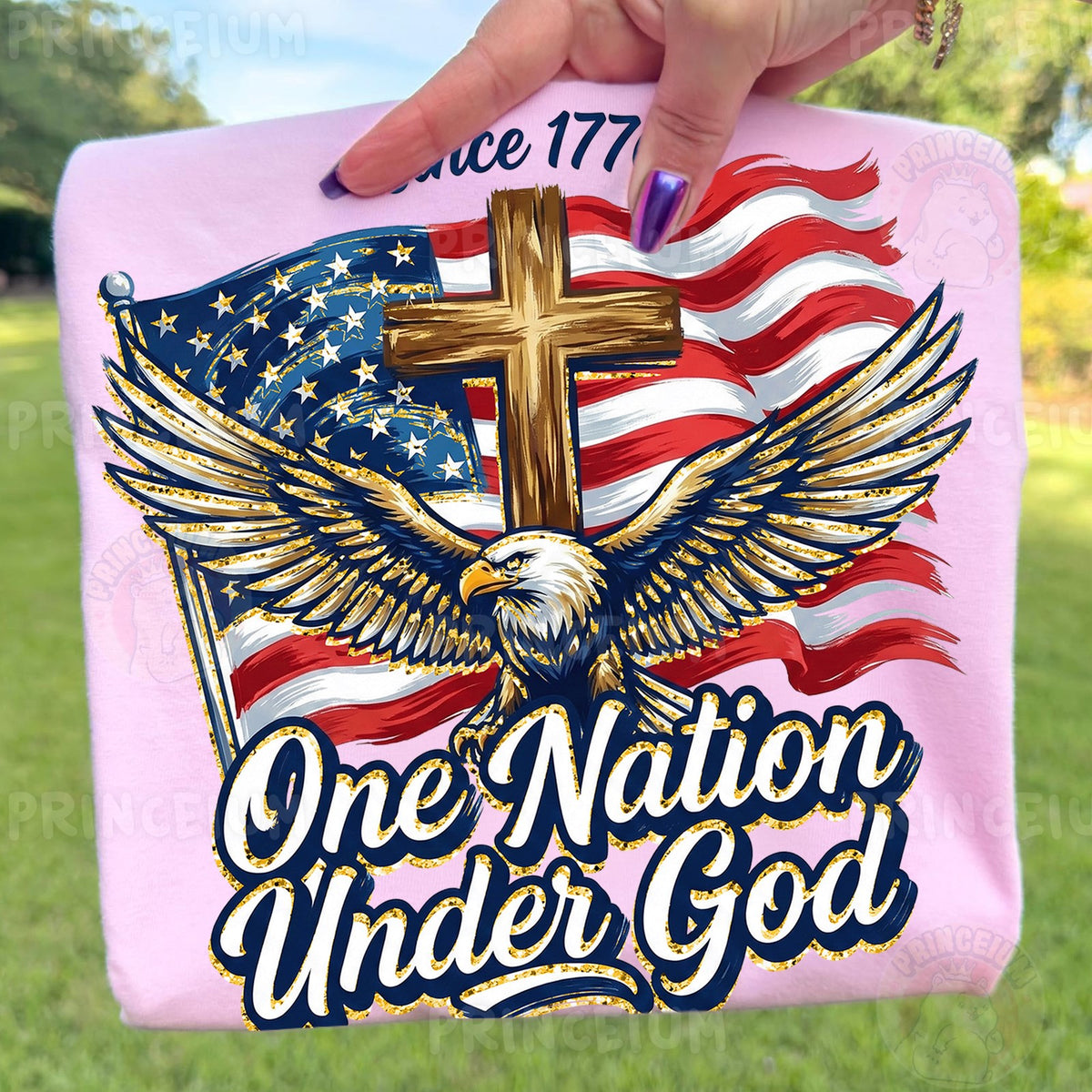 Patriotic Eagle One Nation Under God