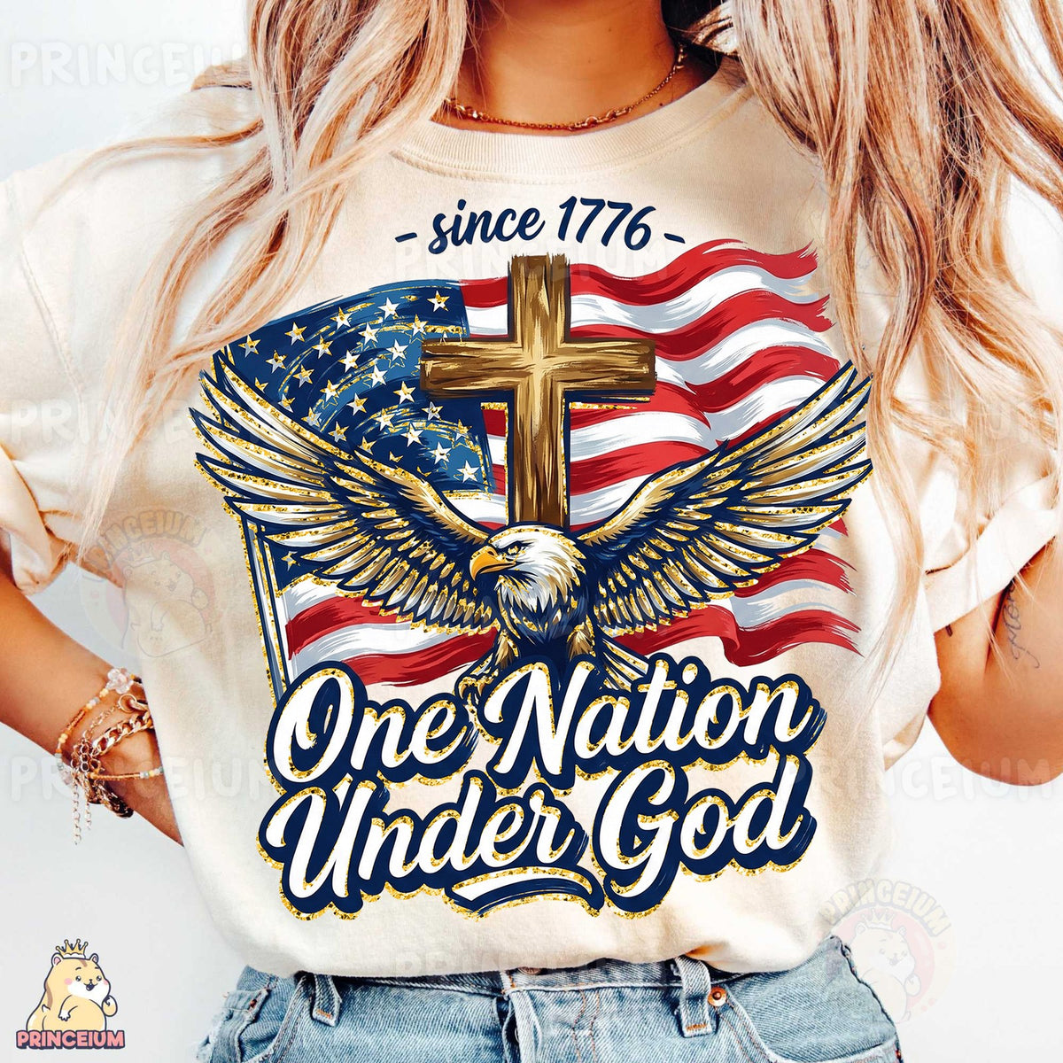 Patriotic Eagle One Nation Under God
