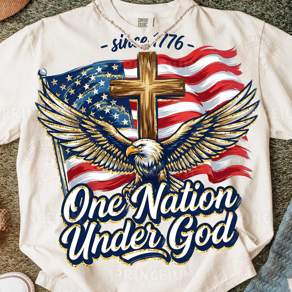 Patriotic Eagle One Nation Under God