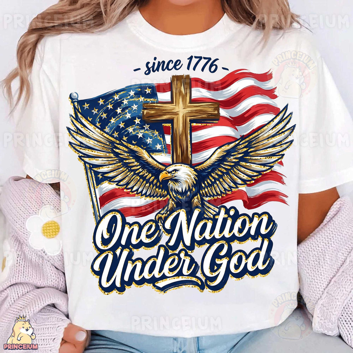 Patriotic Eagle One Nation Under God