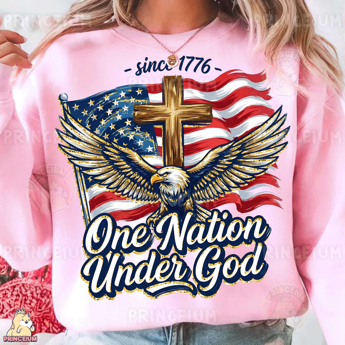 Patriotic Eagle One Nation Under God