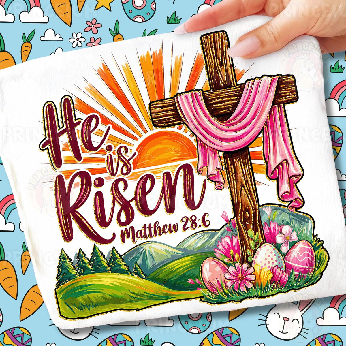 He Is Risen Easter Cross