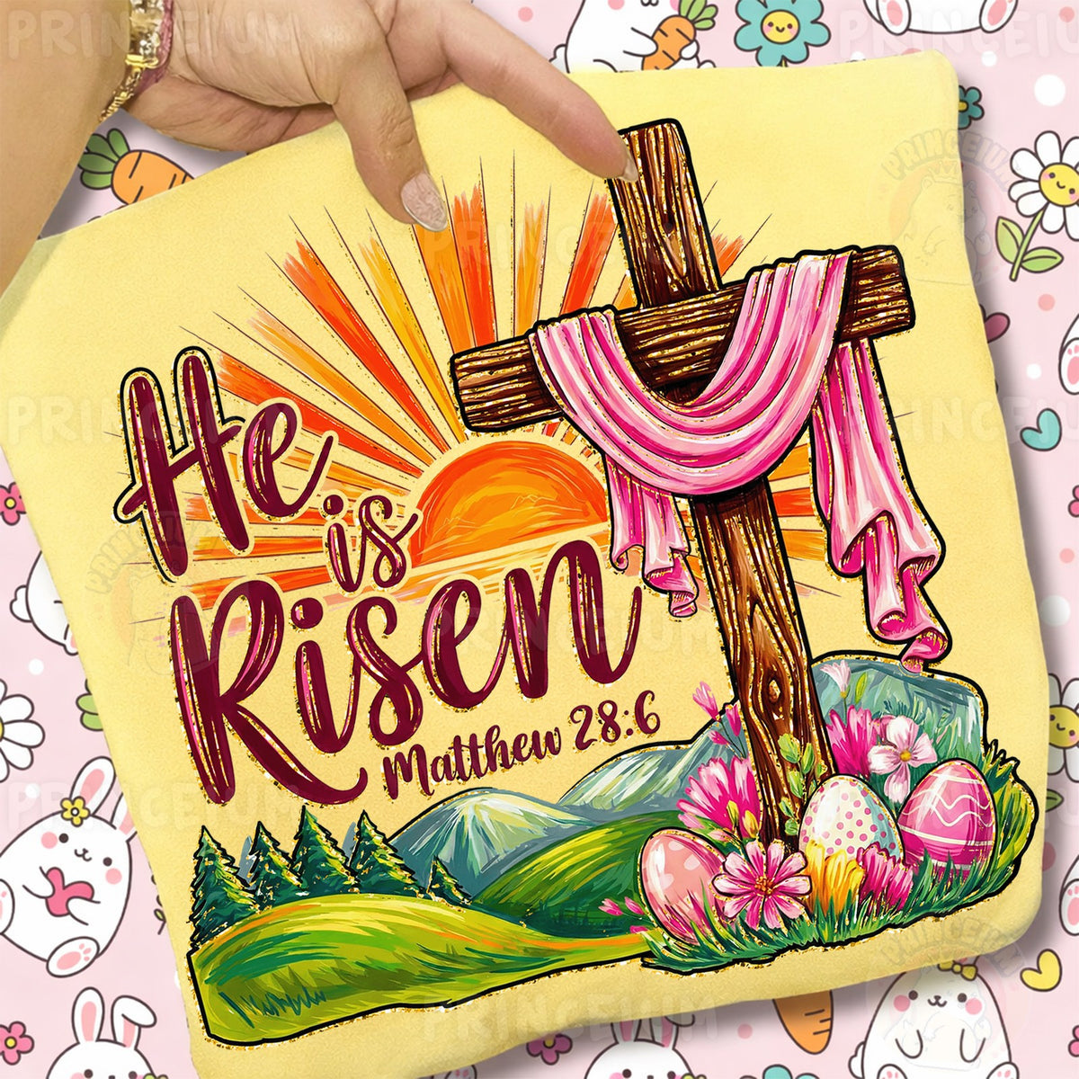 He Is Risen Easter Cross