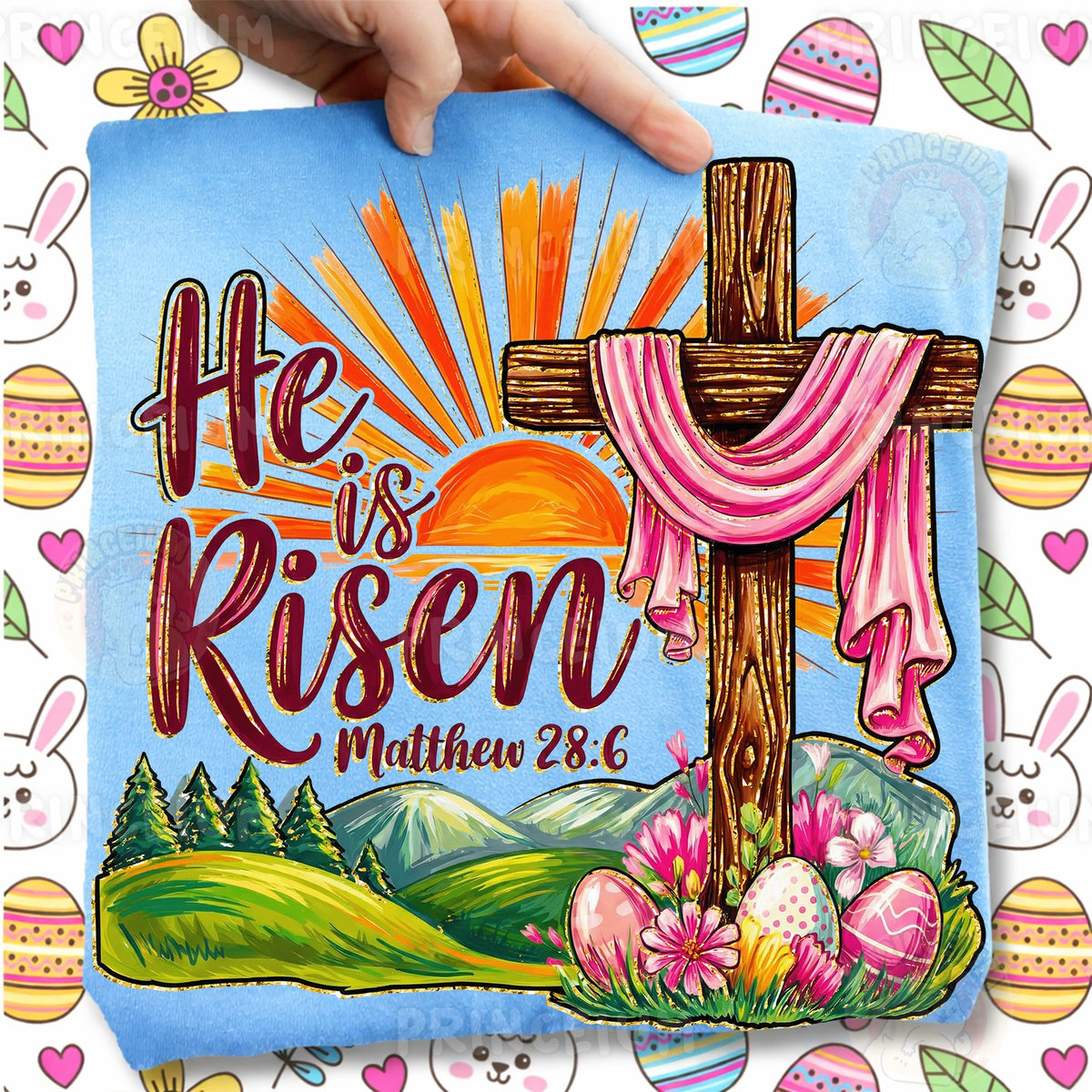 He Is Risen Easter Cross