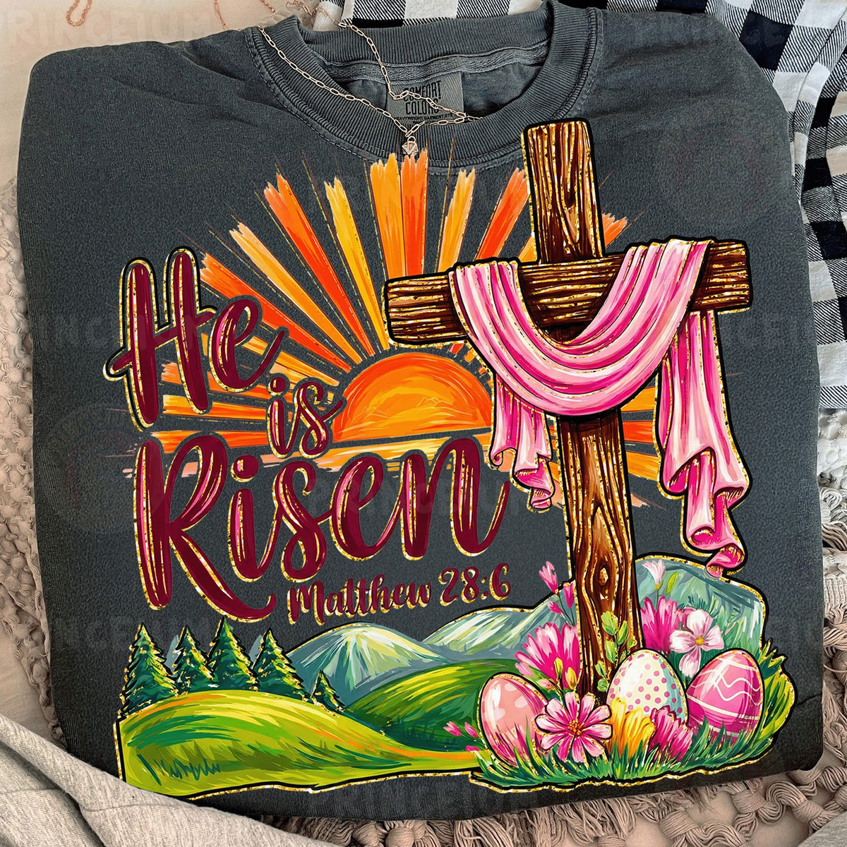 He Is Risen Easter Cross
