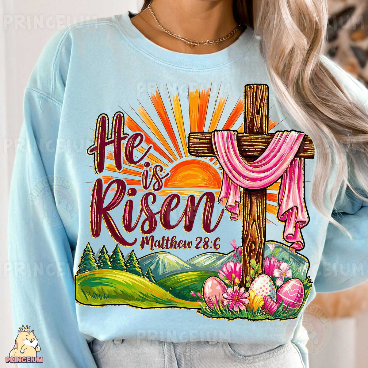 He Is Risen Easter Cross