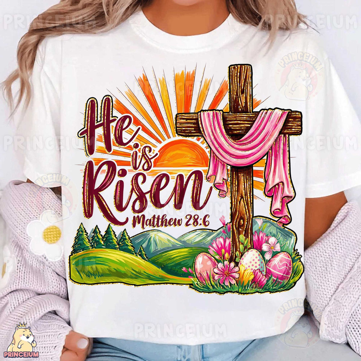 He Is Risen Easter Cross