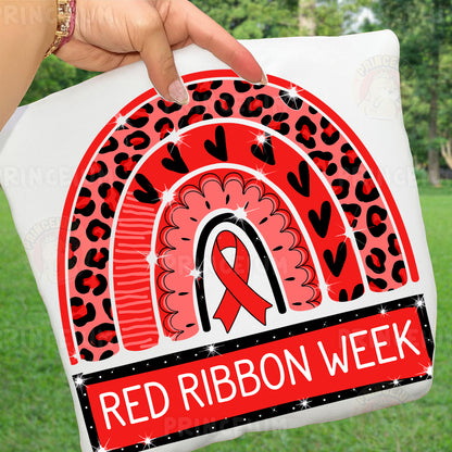 Red Ribbon Week Bundle Png, In October We Wear, Red Ribbon Week Png, Drug-Free, Anti-Drug Svg, Red ribbon Week, Sublimation Designs, Digital