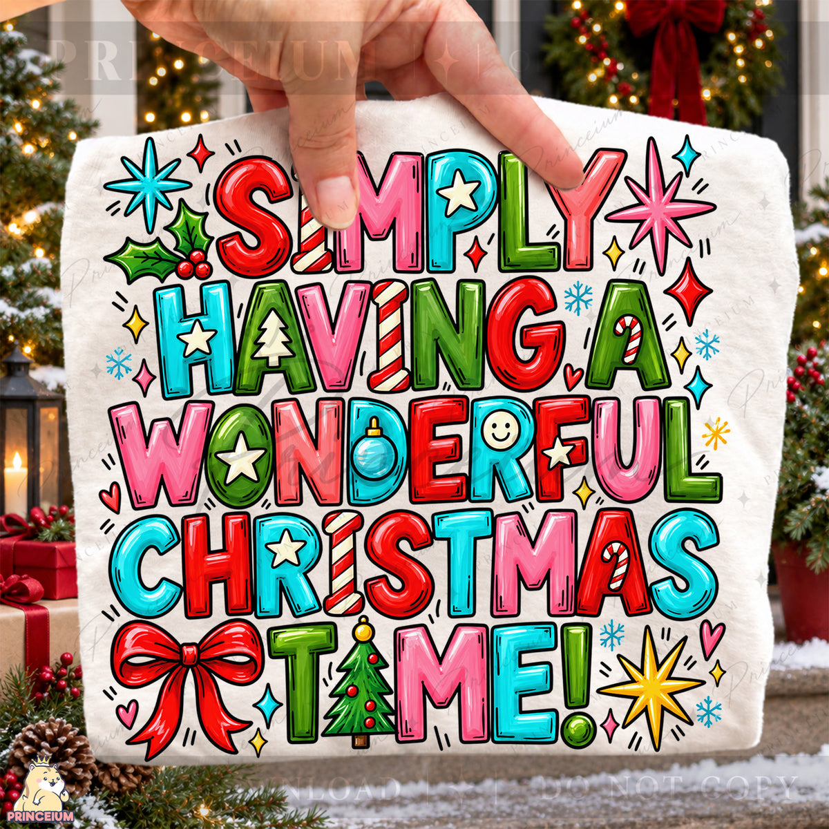 15+ Christmas PNG Bundle Colorful Hand Drawn Holiday Designs
