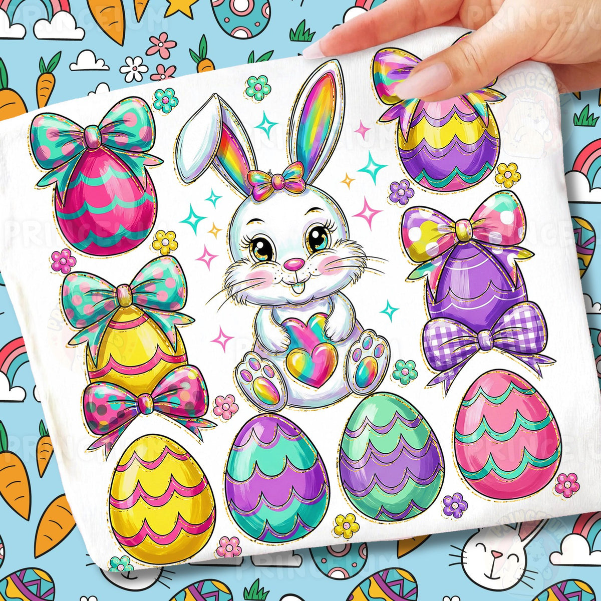 Rainbow Bunny Easter Eggs
