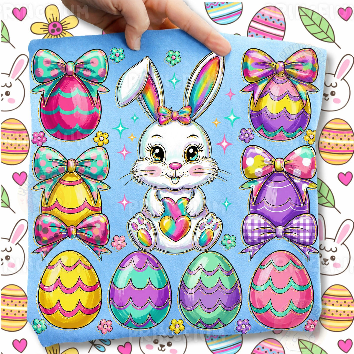 Rainbow Bunny Easter Eggs