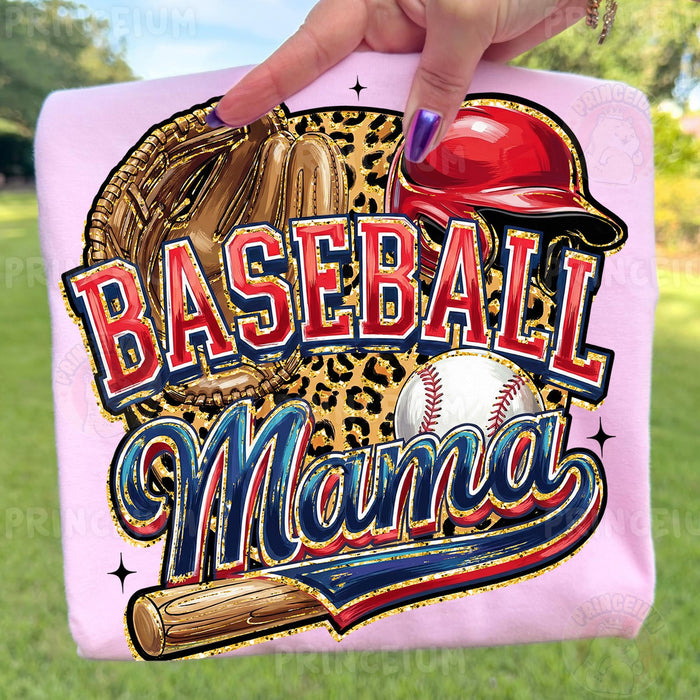 Leopard Baseball Mama