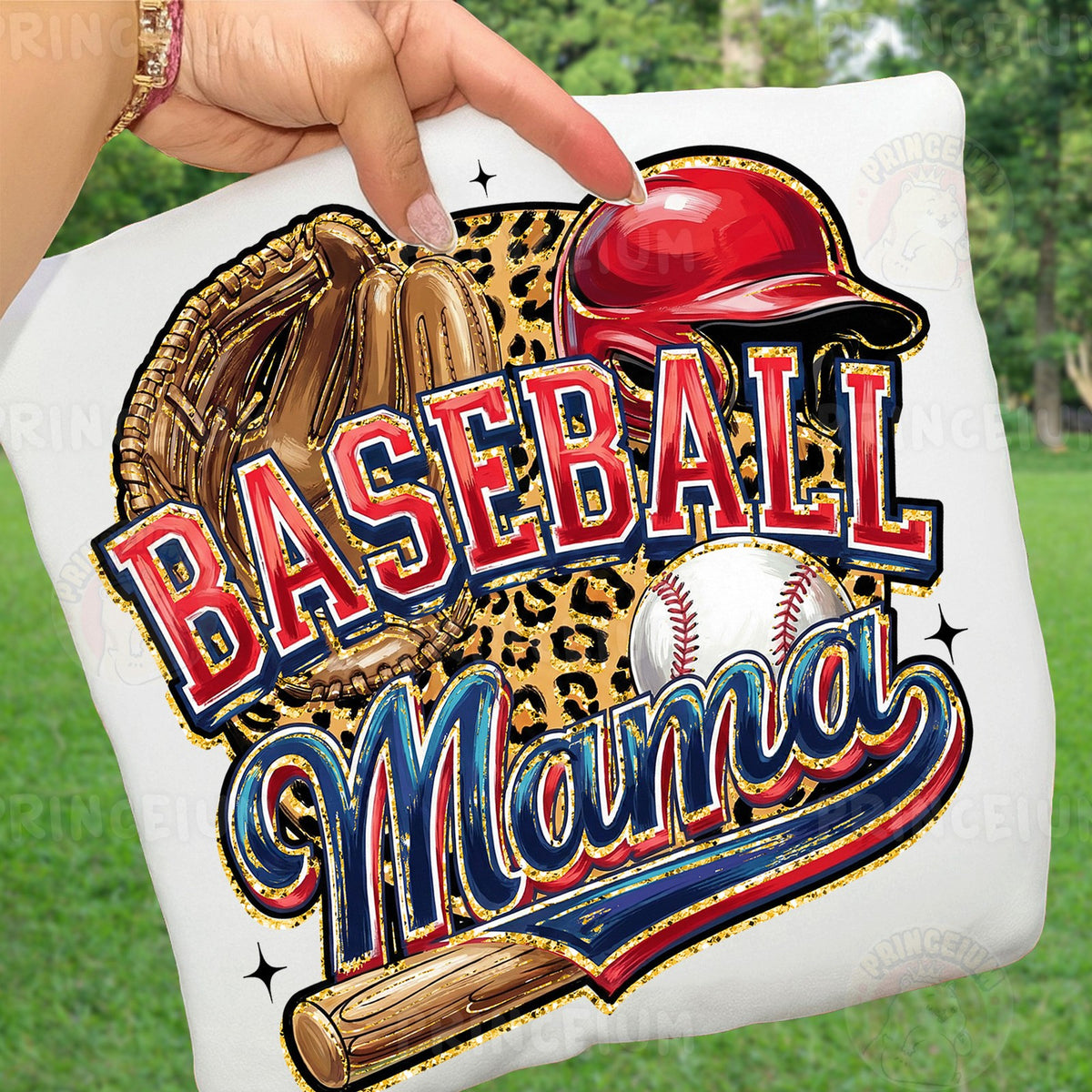 Leopard Baseball Mama