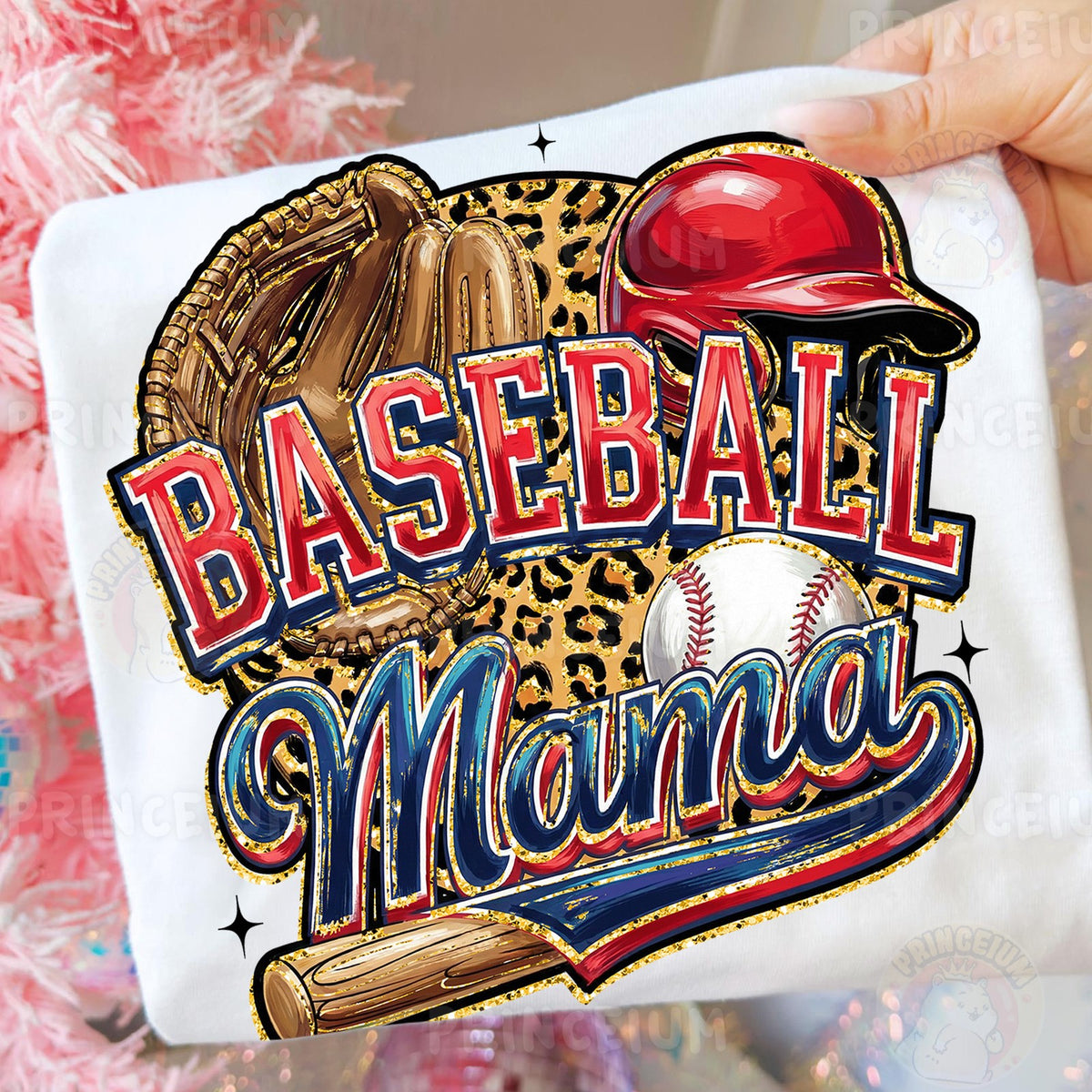 Leopard Baseball Mama