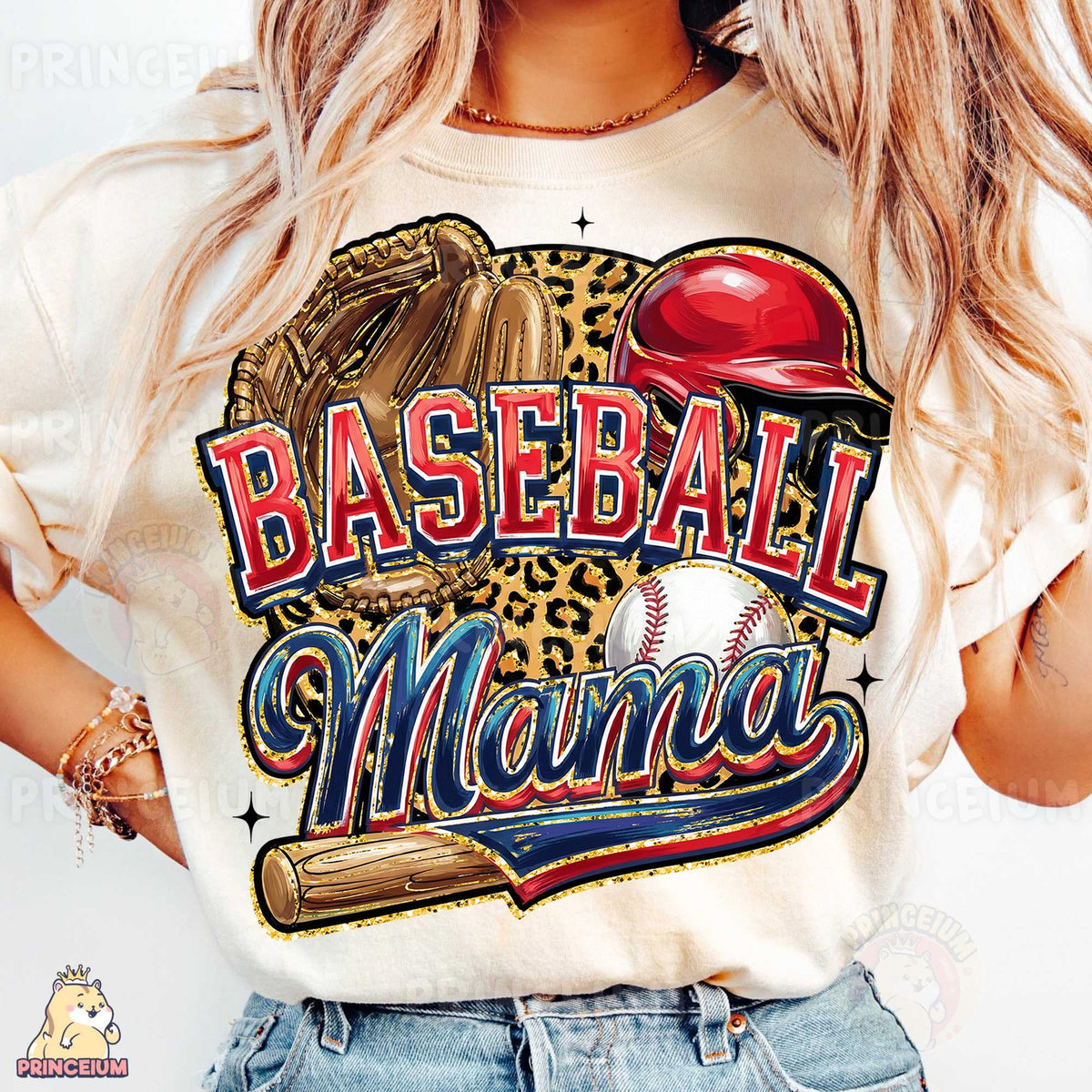 Leopard Baseball Mama