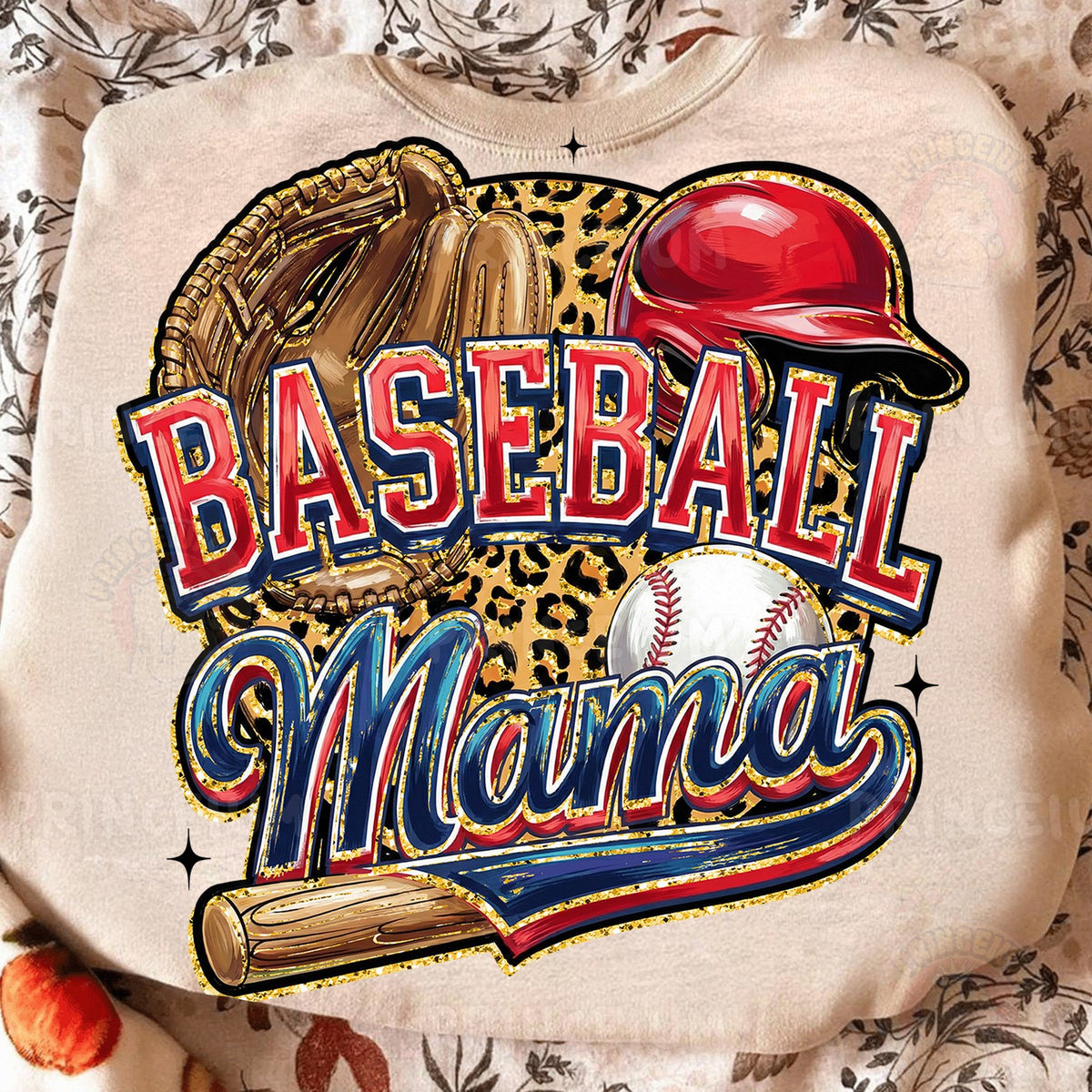 Leopard Baseball Mama