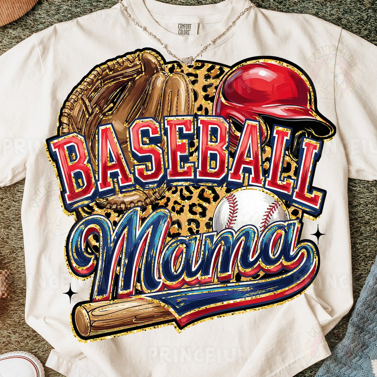 Leopard Baseball Mama